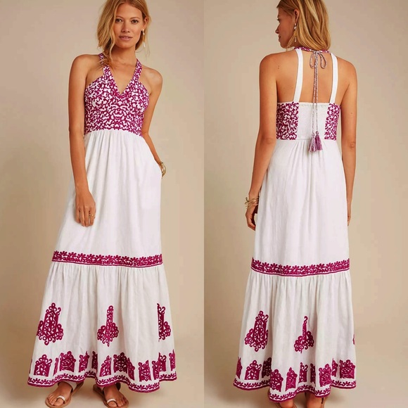 Anthropologie Manuela Embroidered Maxi Dress - Picture 13 of 16